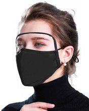 Load image into Gallery viewer, Black Face Protective Face Mask With Eyes Shield