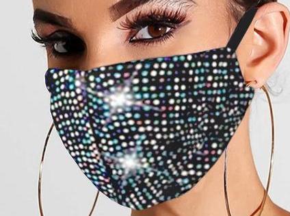 Multicolor Studded Breathable Mouth Mask Reusable