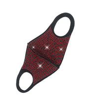 Load image into Gallery viewer, Red Glitter Studded Breathable Mouth Mask Reusable