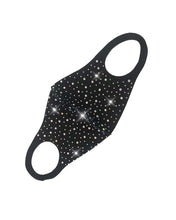 Load image into Gallery viewer, Black Glitter Studded Breathable Mouth Mask &amp; Reusable