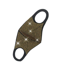 Gold Glitter Studded Breathable Mouth Mask Reusable