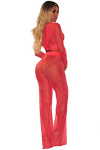 Load image into Gallery viewer, Pink Sheer Crop Hoodie And Trousers Suit